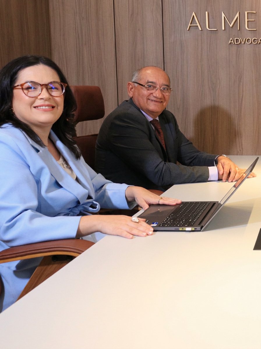 Advogado do escritório em ambiente arquitetônico, observando a cidade